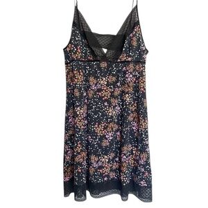 Victoria's Secret Black and Pink Chemise with Lace Trim